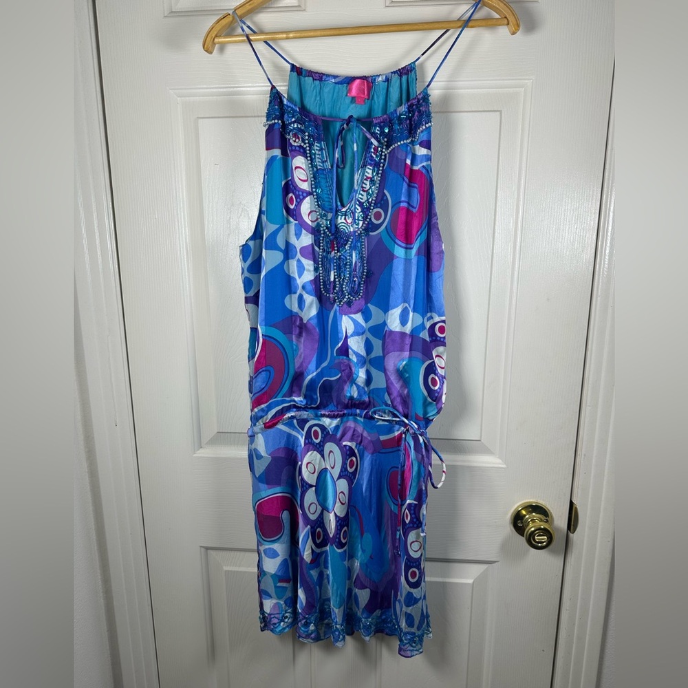 Vintage beaded Silk Dress
